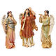 Angeli con strumenti in resina 3 pz per presepe da 13 cm  s1