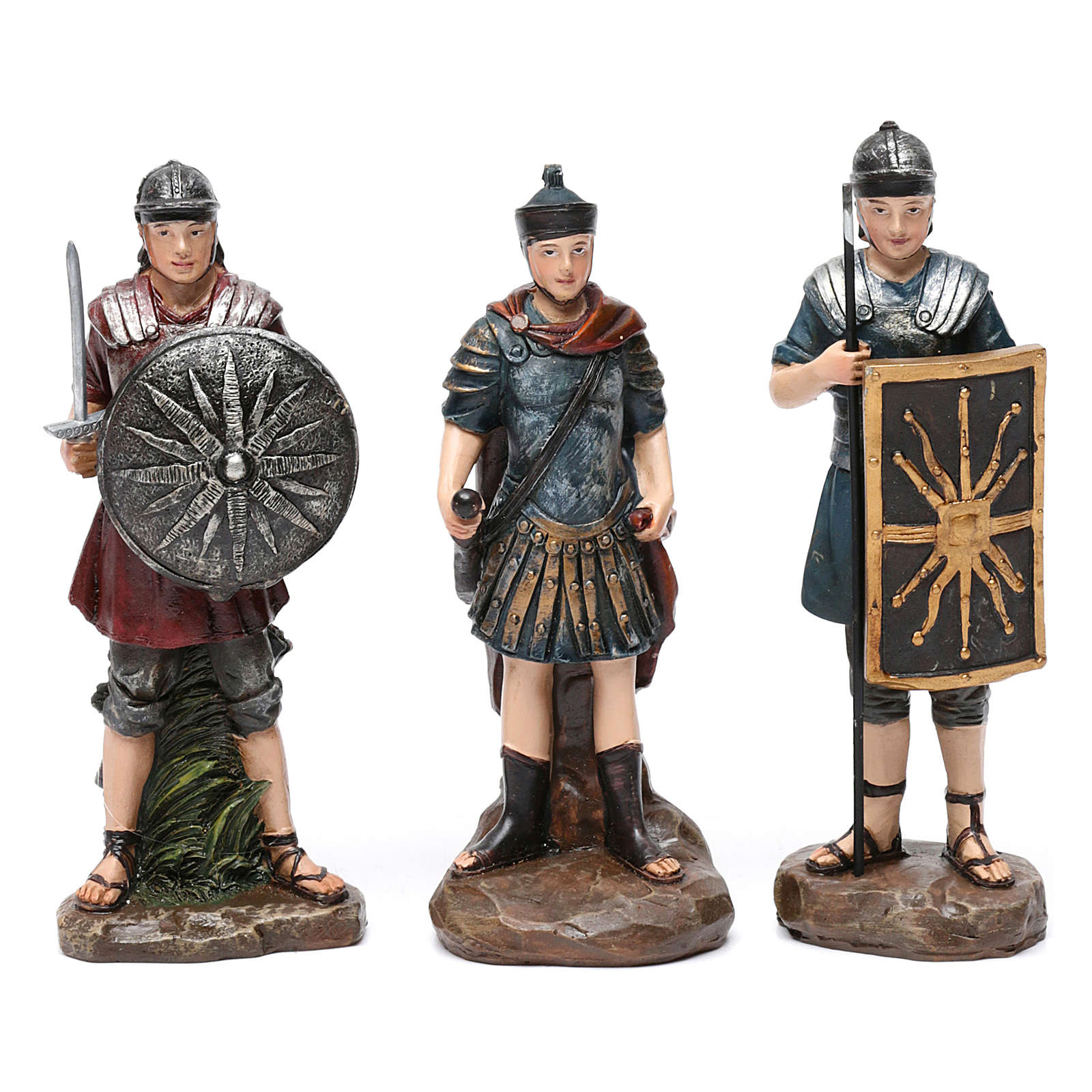 roman soldiers in resin 3pcs for 13 cm nativity online sales on