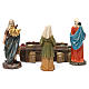 Fruiterers in resin with fruit stand (3 pieces) for Nativity Scene 13 cm s3