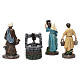 Shepherds in resin with well (3 pieces) for Nativity Scene 13 cm s3