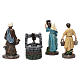 Pastori con pozzo in resina 3 pz per presepe da 13 cm s3