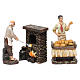 Bakers in resin with oven (2 pieces) for Nativity Scene 13 cm s1