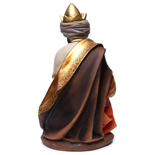 Heiliger König kniend geeignet für 55 cm Krippe aus Kunstharz gefertigt 5