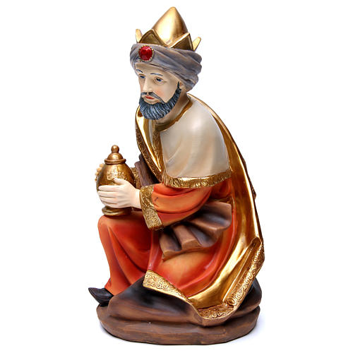 Kneeling Wise Man in resin for Nativity Scene 55 cm 3