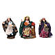Set of shepherds for Neapolitan Nativity Scene in coloured terracotta 4 cm 6 pieces s3