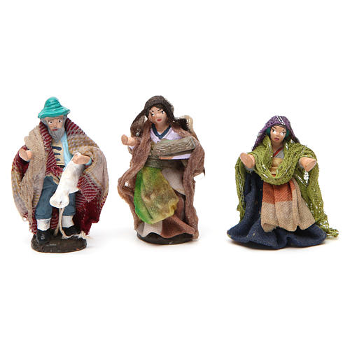 Neapolitan nativity oven light angular 50x30x30 cm statues 8 cm