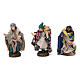 Shepherds for Neapolitan Nativity Scene in coloured terracotta 4 cm 6 pieces s2