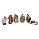 Set of 6 figurines for Neapolitan Nativity Scene in terracotta 4 cm s1