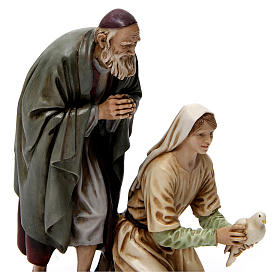 Old man with girl in resin Moranduzzo Nativity Scene 20 cm