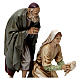 Old man with girl in resin Moranduzzo Nativity Scene 20 cm s2