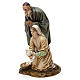 Old man with girl in resin Moranduzzo Nativity Scene 20 cm s3