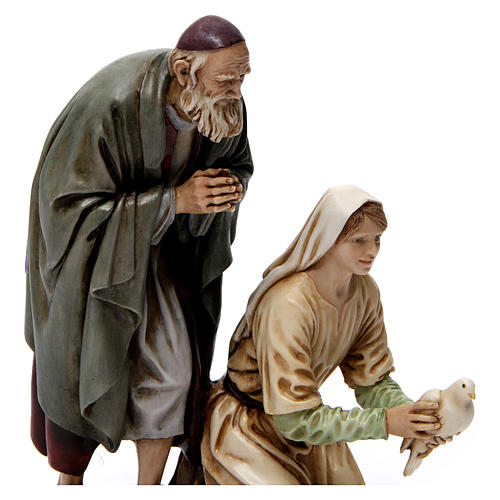 Man and lady with dove for Moranduzzo Nativity Scene 20cm 2