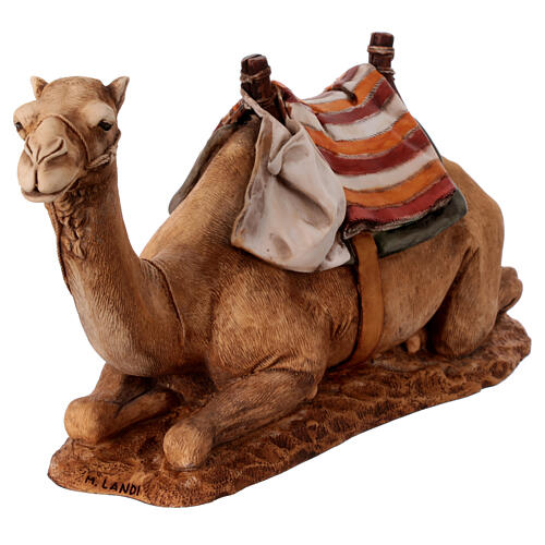 Kamel mit Sattel aus Kunstharz für 20 cm Krippe von Moranduzzo 2