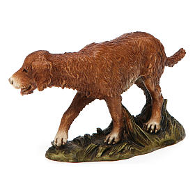 Cão em pé 6,5 cm resina para presépio Moranduzzo com figuras de altura média 20 cm