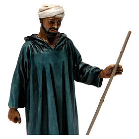 Presepe Moranduzzo: Cammelliere con bastone stile arabo resina Moranduzzo 20 cm