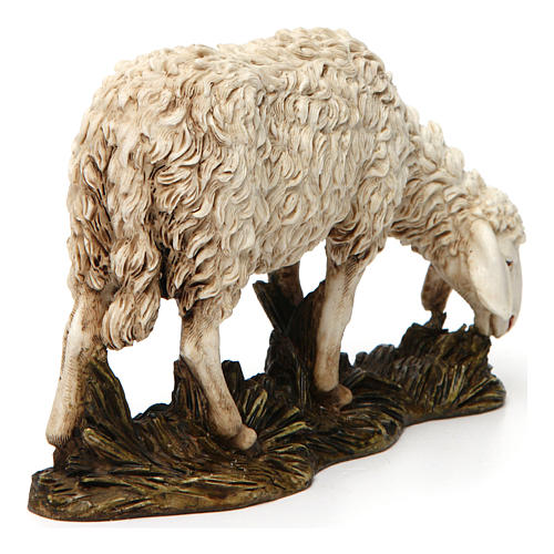 Schaf weidend aus Kunstharz für 20 cm Krippe von Moranduzzo 3