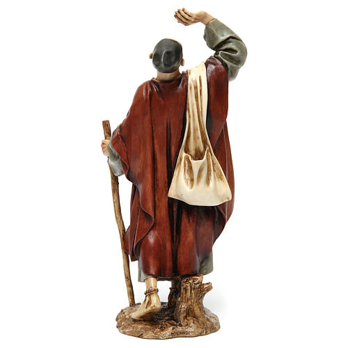 Wonderstruck man with stick in resin Moranduzzo Nativity Scene 20 cm 5