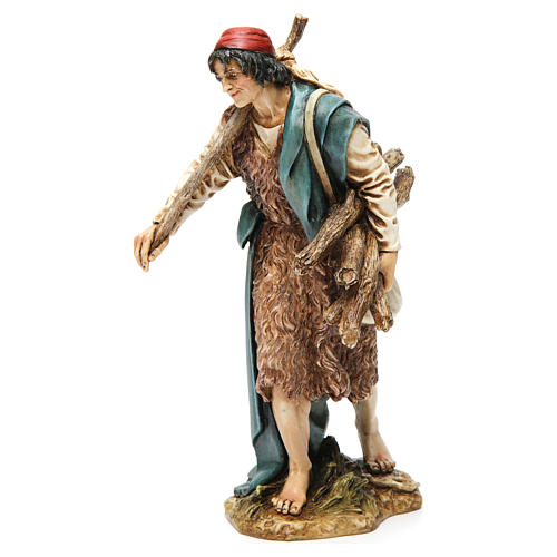 Wayfarer with sack and wood in resin Moranduzzo Nativity Scene 20 cm 3