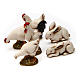 Sechs Kleintiere in der Farbe weiß für 10 cm Krippe von Moranduzzo s1