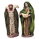 Shepherd with sheep and woman with duck wood in terracotta for Nativity Scene 14 cm s1