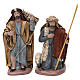Contemplating shepherd, sheep and shepherd with wood in terracotta for Nativity Scene 14 cm s1