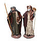 Shepherd with basket and shepherd with stick and sack in terracotta for Nativity Scene 14 cm s1