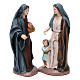 Scena donna con bambino e donna con pane presepe 14 cm terracotta s1