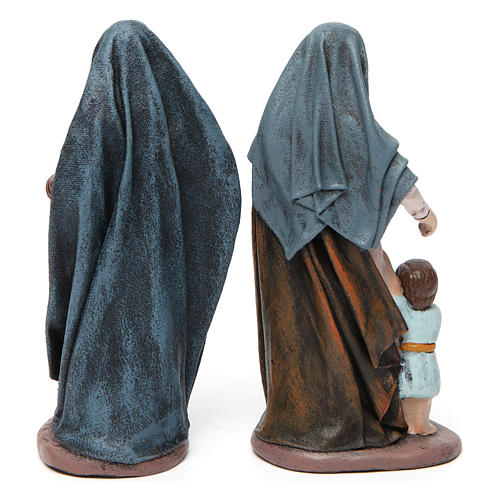Terracotta figurines women and boy 14 cm 5