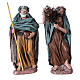 Shepherd with wood and shepherd with sack in terracotta for Nativity Scene 14 cm s1