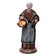 Old woman with basket and shepherd with stick and basket in terracotta for Nativity Scene 14 cm s3