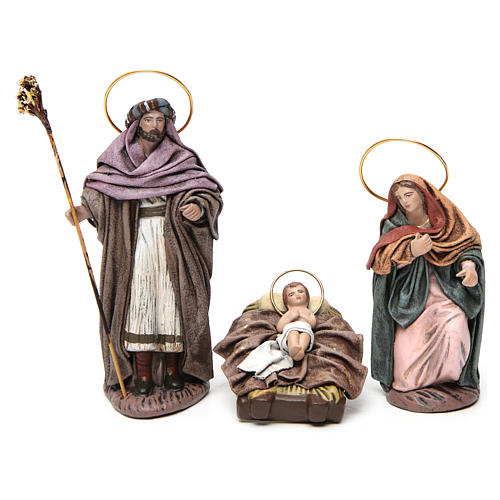 Geburtsszene 6 Figuren für 14 cm Krippe aus Terrakotta 2