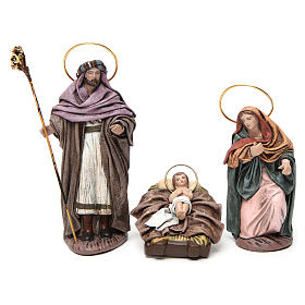 Nativity Scene in terracotta 6 pieces 14 cm