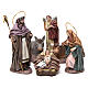 Nativity Scene in terracotta 6 pieces 14 cm s1