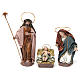 Terracotta Nativity Scene 6 figurines with fabric,14 cm s2