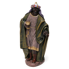 Scène Rois Mages en adoration crèche 14 cm terre cuite