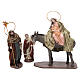 Flight into Egypt scene, terracotta Nativity figurines 14 cm s1