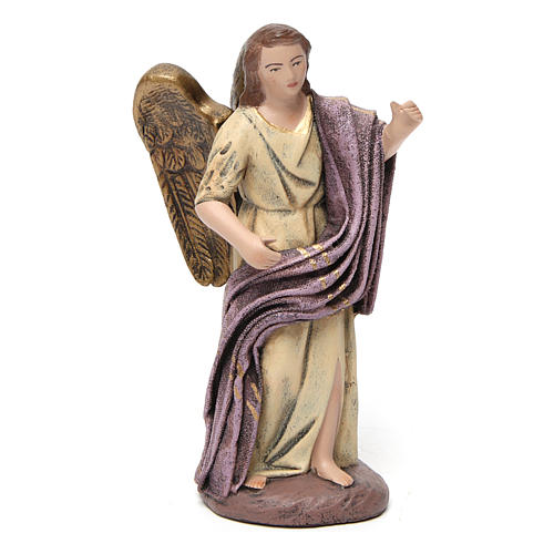 Holy family with ox and donkey 6 pieces in terracotta for Nativity Scene 14 cm 3