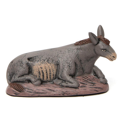 Holy family with ox and donkey 6 pieces in terracotta for Nativity Scene 14 cm 5