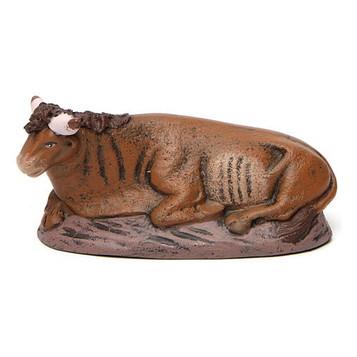 Holy family with ox and donkey 6 pieces in terracotta for Nativity Scene 14 cm 6