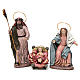 Holy family with ox and donkey 6 pieces in terracotta for Nativity Scene 14 cm s2