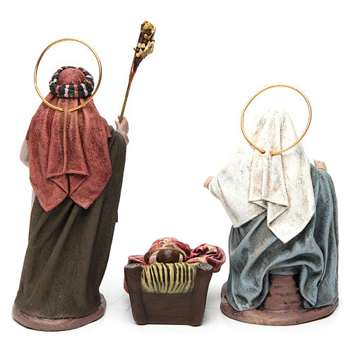 Terracotta Nativity Scene with sitting Mary 6 figurines,14 cm 7