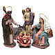 Terracotta Nativity Scene with sitting Mary 6 figurines,14 cm s1