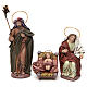 Heilige Familie mit Engel 6 Figuren für 14 cm Krippe aus Terrakotta s2