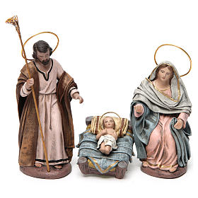 Natividad María sentada y ángel belén 14 cm de altura media terracota