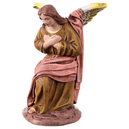 Birth of Jesus with Mary holding drape 6 pieces in terracotta for Nativity Scene 14 cm 6