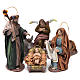 Birth of Jesus with Mary holding drape 6 pieces in terracotta for Nativity Scene 14 cm s1