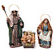 Birth of Jesus with Mary holding drape 6 pieces in terracotta for Nativity Scene 14 cm s2