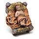 Birth of Jesus with Mary holding drape 6 pieces in terracotta for Nativity Scene 14 cm s3