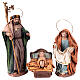 Birth of Jesus with Mary holding drape 6 pieces in terracotta for Nativity Scene 14 cm s2