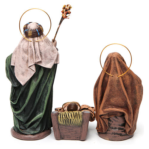 Terracotta Nativity Scene 14 cm, set of 6 figurines 7